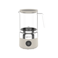 Digitale glazen melkopschuimer beige - Safecourt Kitchen