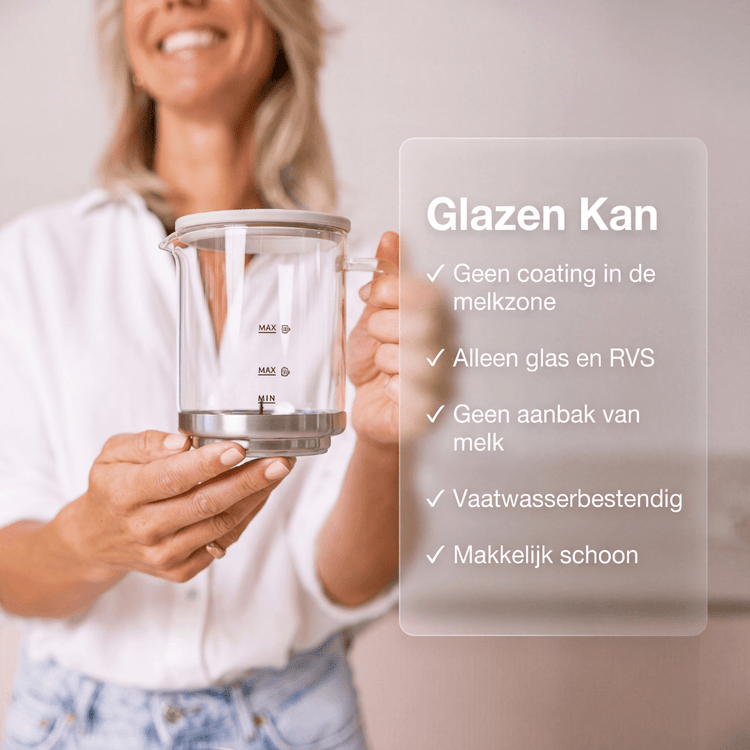Digitale glazen melkopschuimer blauw - Safecourt Kitchen
