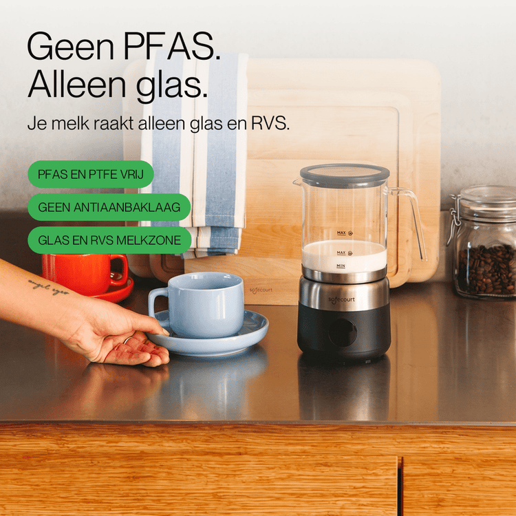 Digitale glazen melkopschuimer Onyx - Safecourt Kitchen