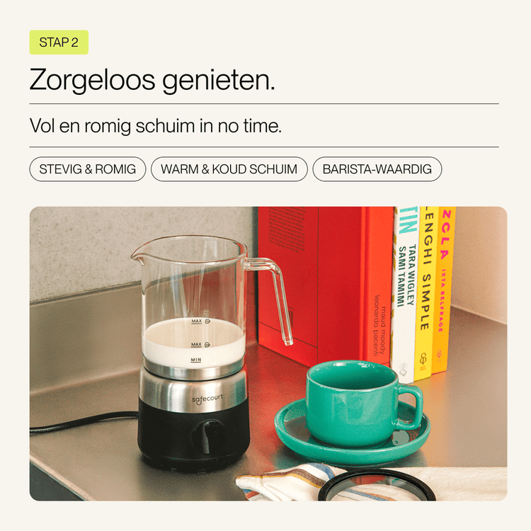 Digitale glazen melkopschuimer Onyx - Safecourt Kitchen