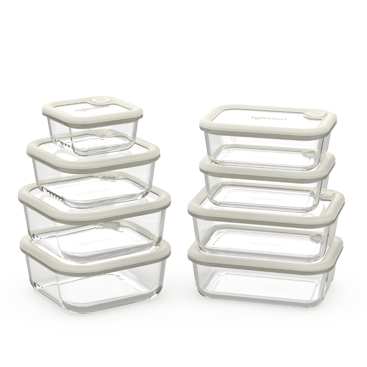 Foodstorage Boxes - 8-delig - Safecourt Kitchen