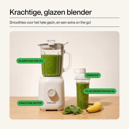 Glass Blender - Beige - Safecourt Kitchen