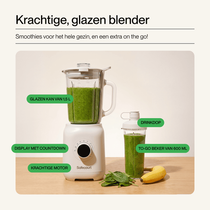 Glass Blender Digital - Beige - Safecourt Kitchen