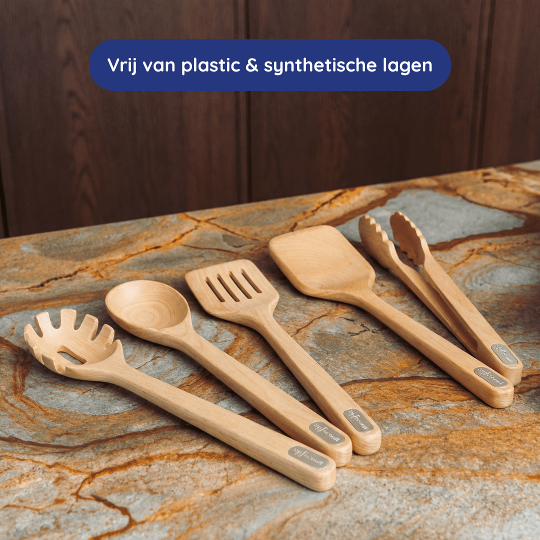 Houten Spatelset 100% FSC Berkenhout - Safecourt Kitchen