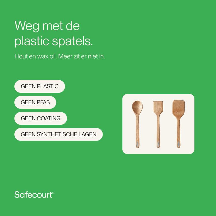 Houten Spatelset 100% FSC Berkenhout | 3 delig - Safecourt Kitchen