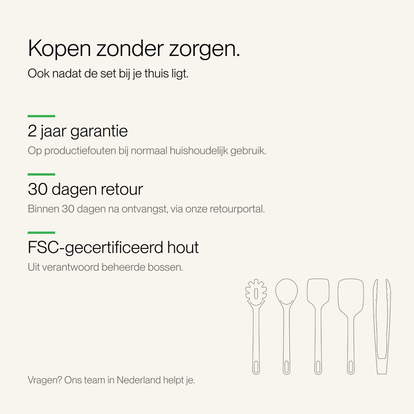 Houten Spatelset 100% FSC Berkenhout | 3 delig - Safecourt Kitchen