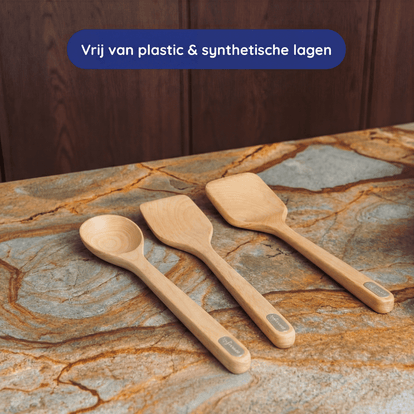 Houten Spatelset 100% FSC Berkenhout - Safecourt Kitchen