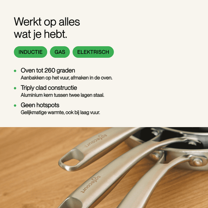 Hybride koekenpan 20 | 24 | 28 cm - Safecourt Kitchen