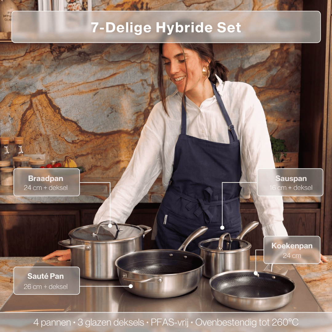 Hybride pannenset (7 - delig) - Safecourt Kitchen