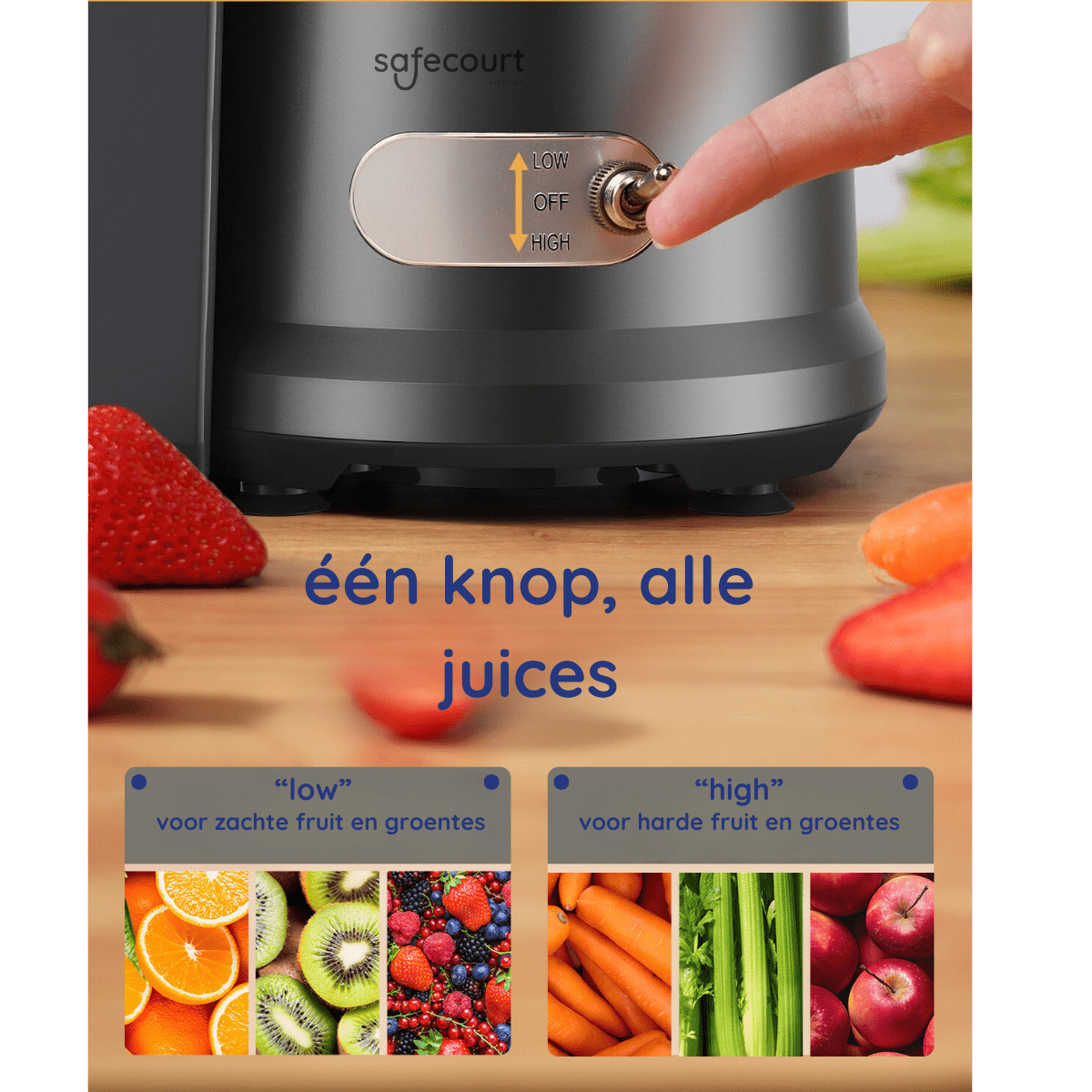 Juicer orginal zwart - Safecourt Kitchen