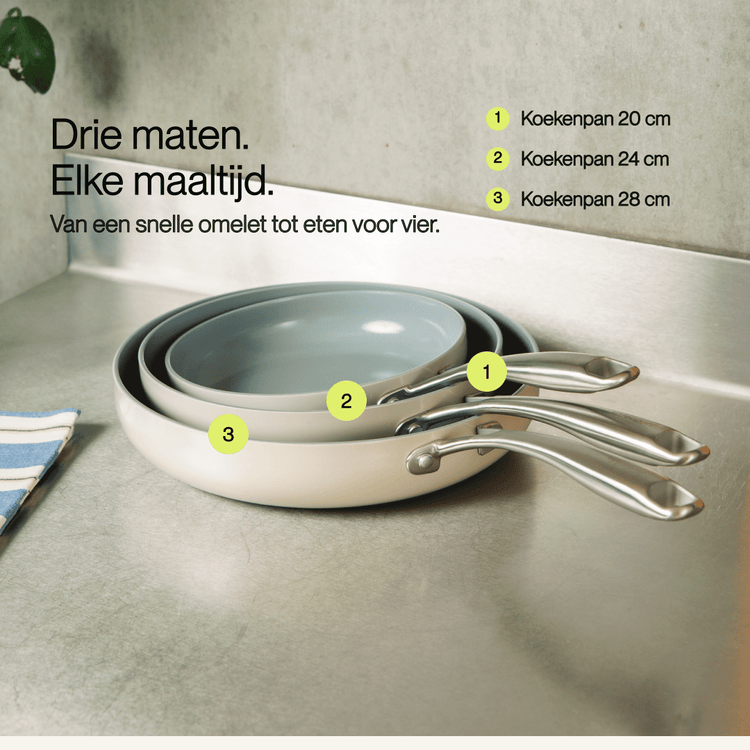 Koekenpannen 20 | 24 | 28 cm - Safecourt Kitchen