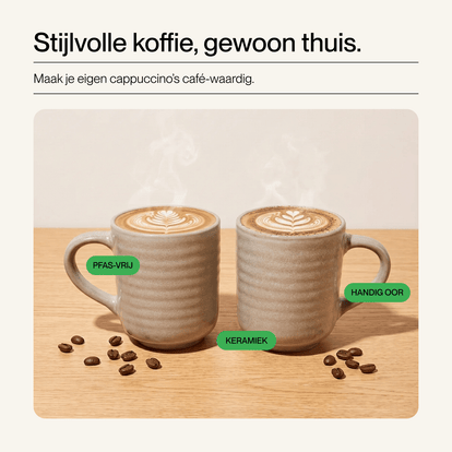 Koffiekopjes Set - 2x 230 ml - Safecourt Kitchen