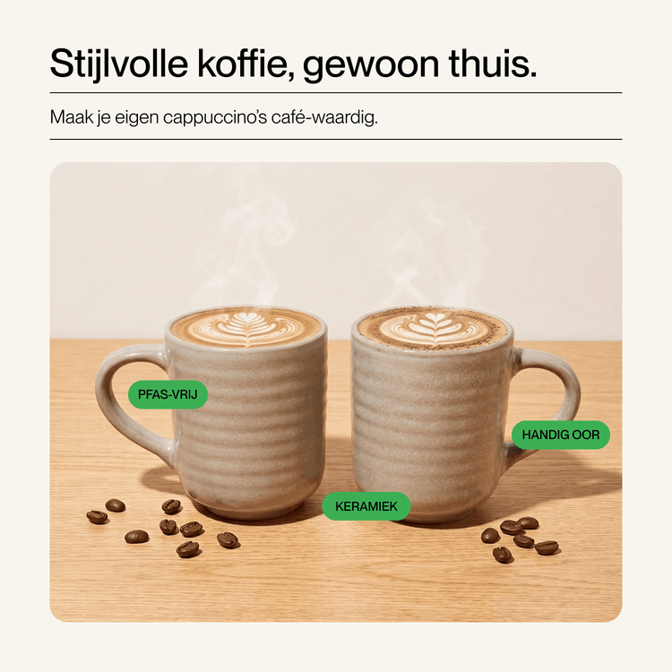 Koffiekopjes Set - 2x 230 ml - Safecourt Kitchen