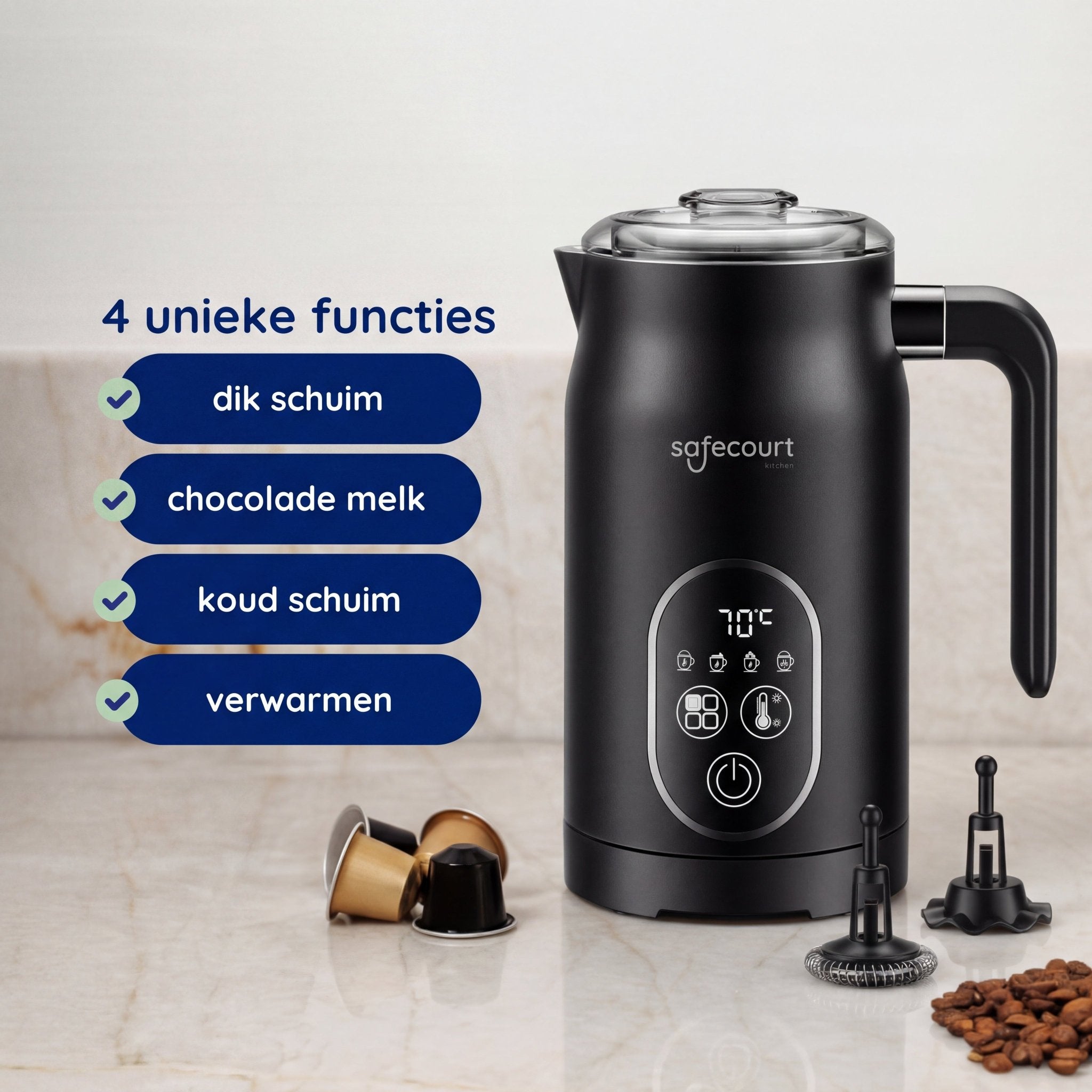 Melkopschuimer Plus - Safecourt Kitchen