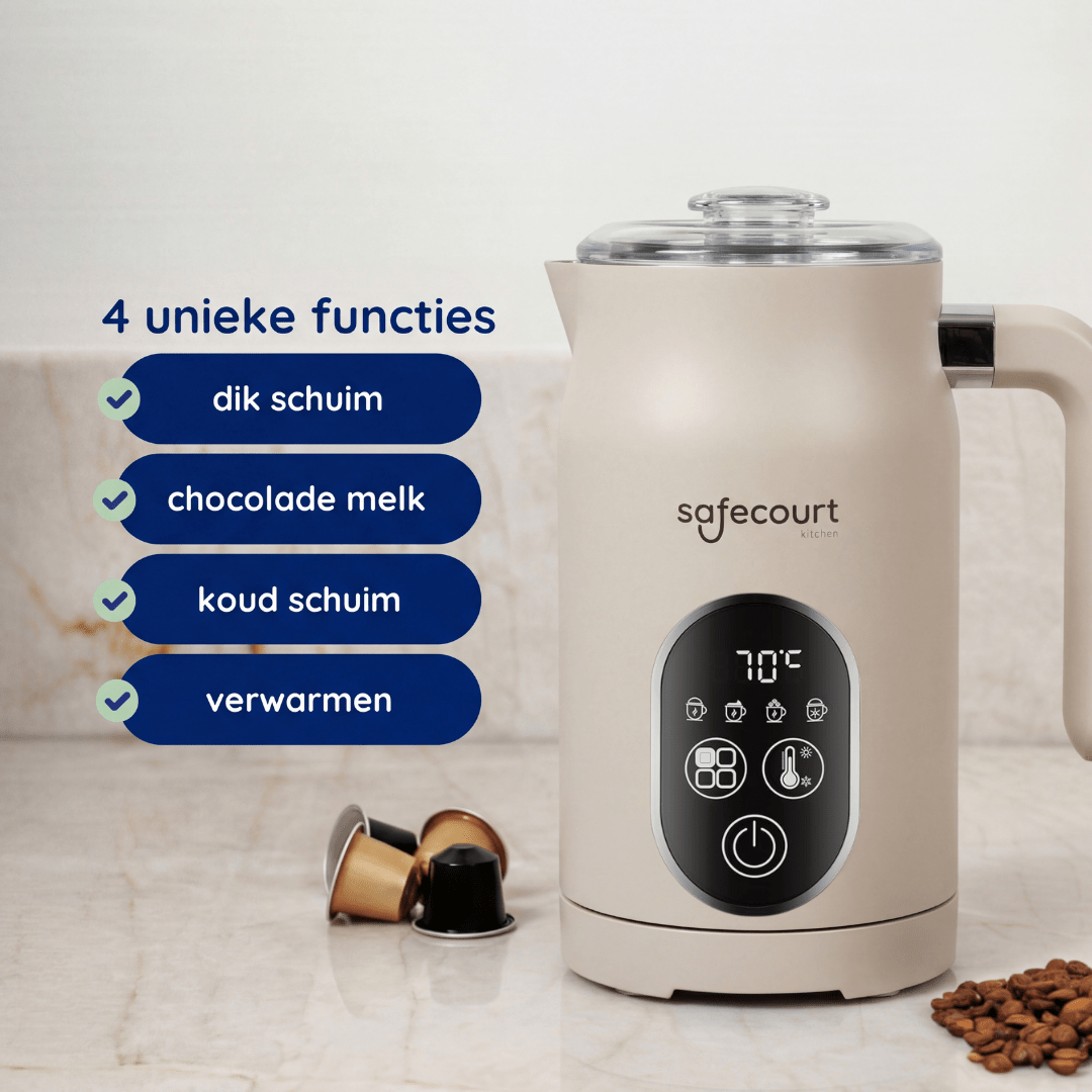 Melkopschuimer Plus - Beige - Safecourt Kitchen