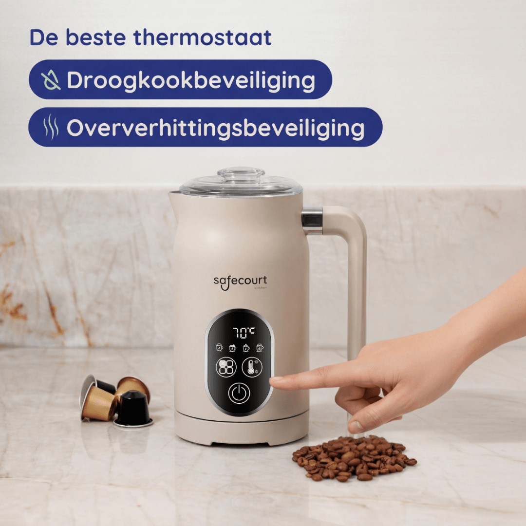 Melkopschuimer Plus - Beige - Safecourt Kitchen