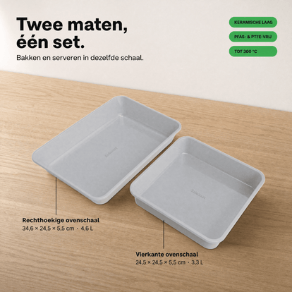 Ovenschalen Set - 2-delig - Safecourt Kitchen