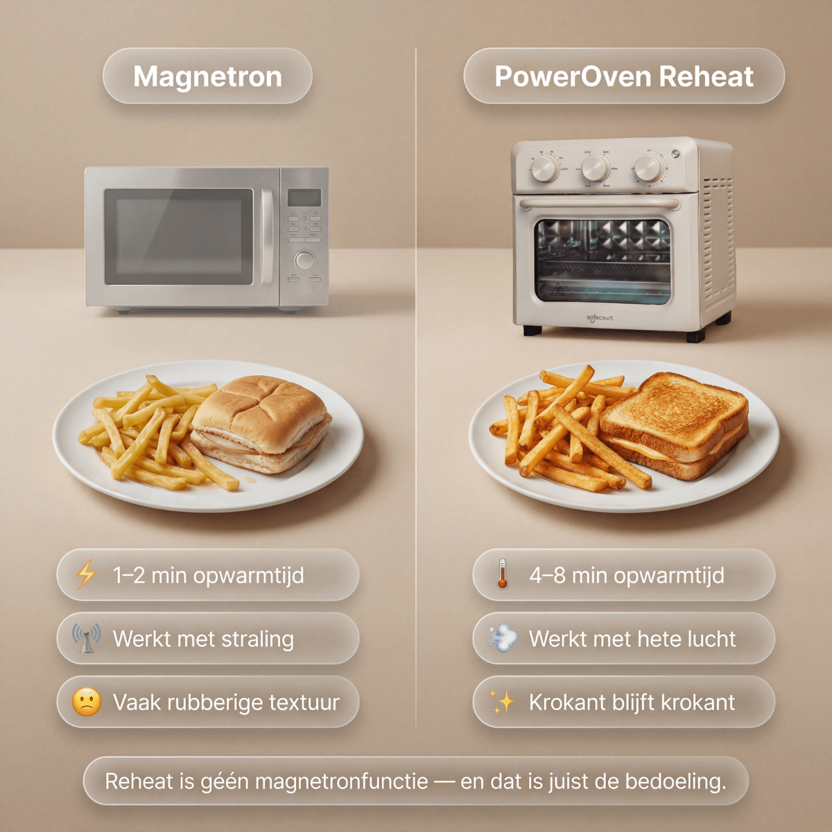Poweroven | 6 - in - 1 air fry oven - Safecourt Kitchen