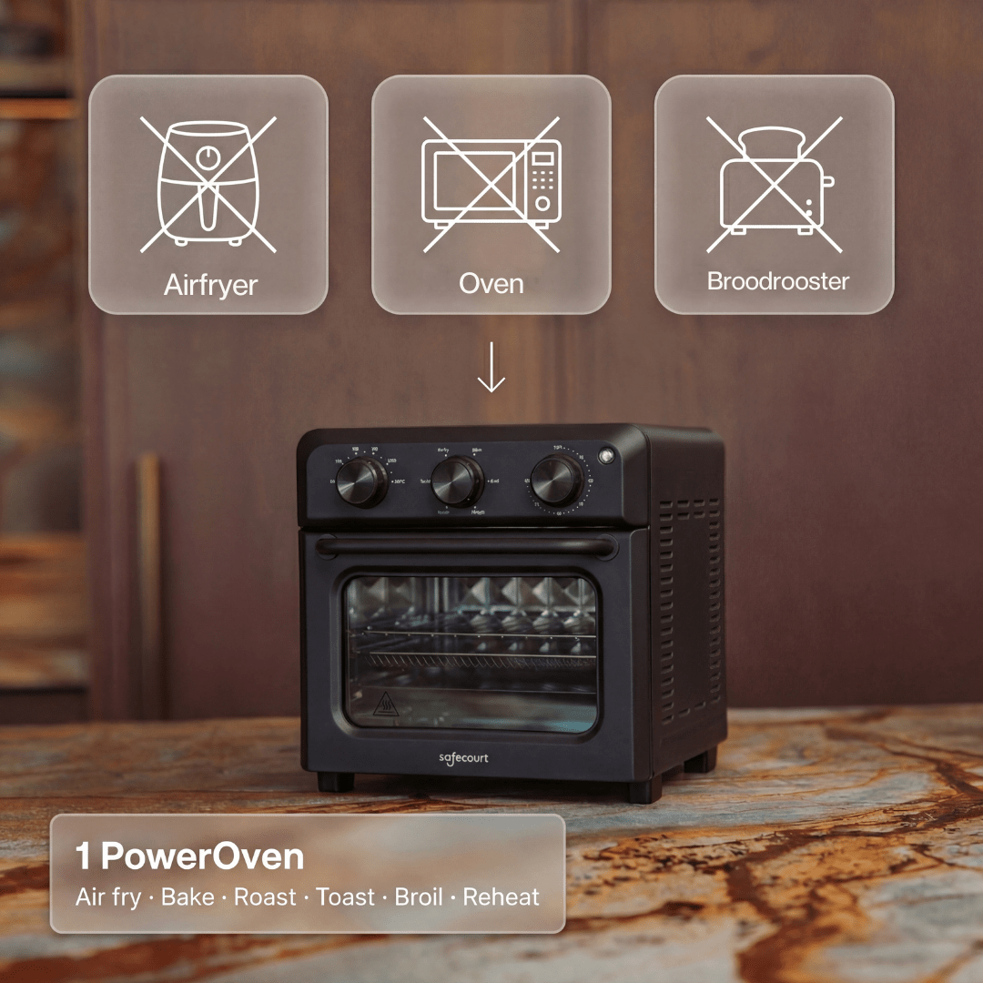 Poweroven | 6 - in - 1 air fry oven - Safecourt Kitchen