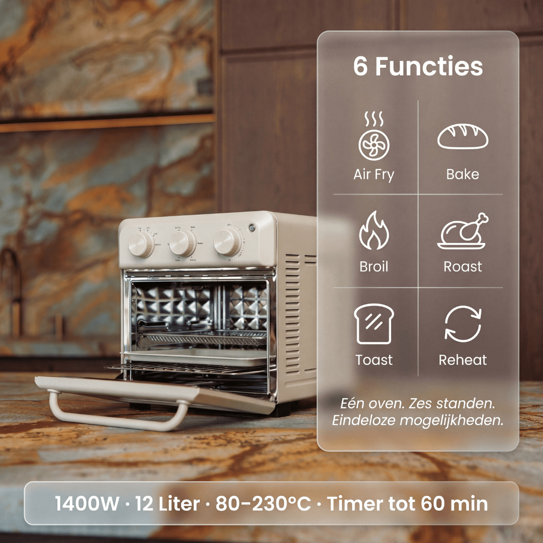Poweroven | 6 - in - 1 air fry oven - Safecourt Kitchen