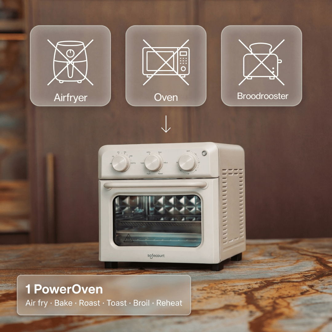 Poweroven | 6 - in - 1 air fry oven - Safecourt Kitchen