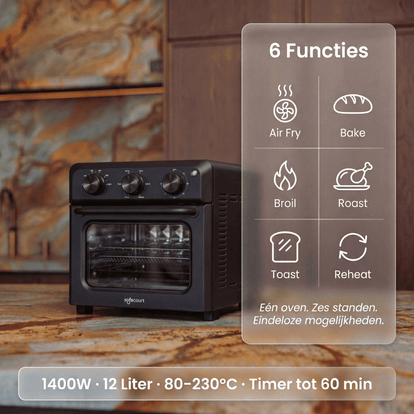 PowerOven Air Fry Oven - 100 - Black - Safecourt Kitchen