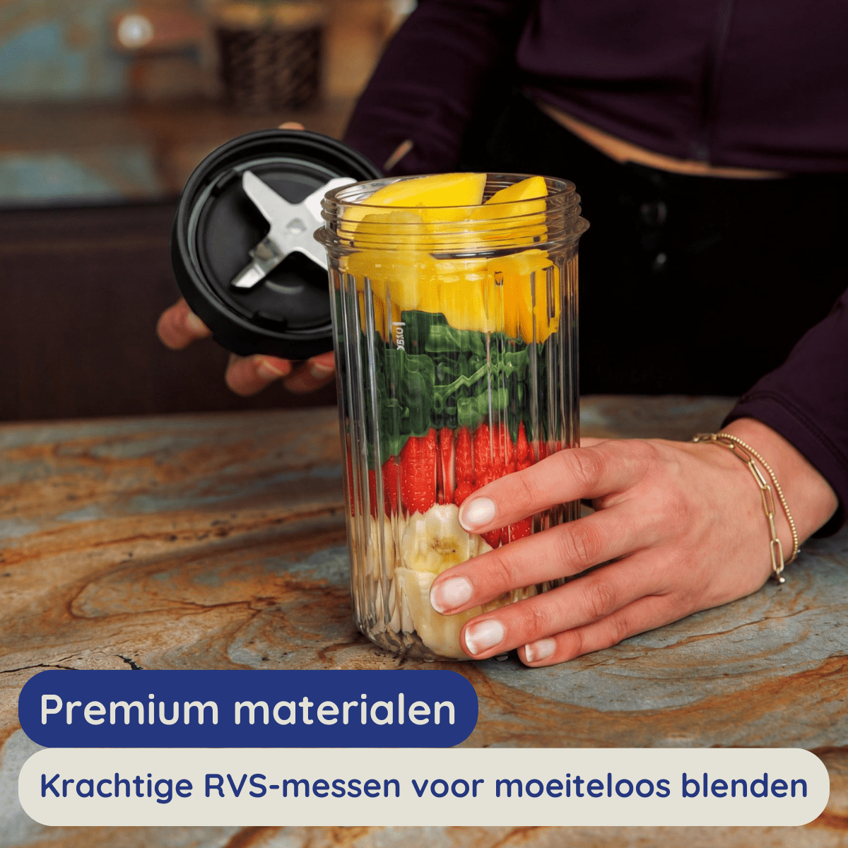 PureBlend Blender - Blue - Safecourt Kitchen