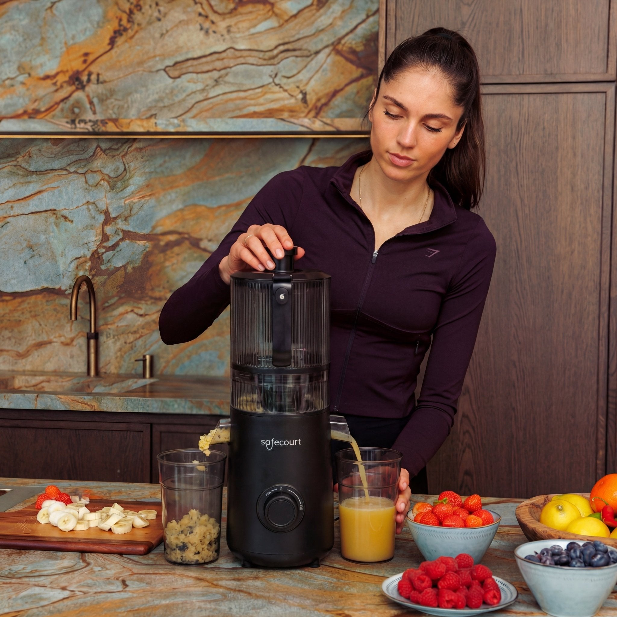 PurePress Pro Slow Juicer - 600 - Black - Safecourt Kitchen