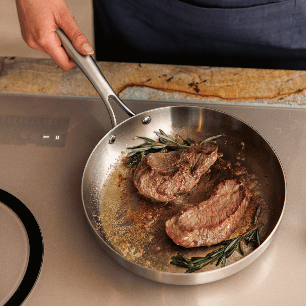 RVS koekenpan 20 | 24 | 28 cm - Safecourt Kitchen