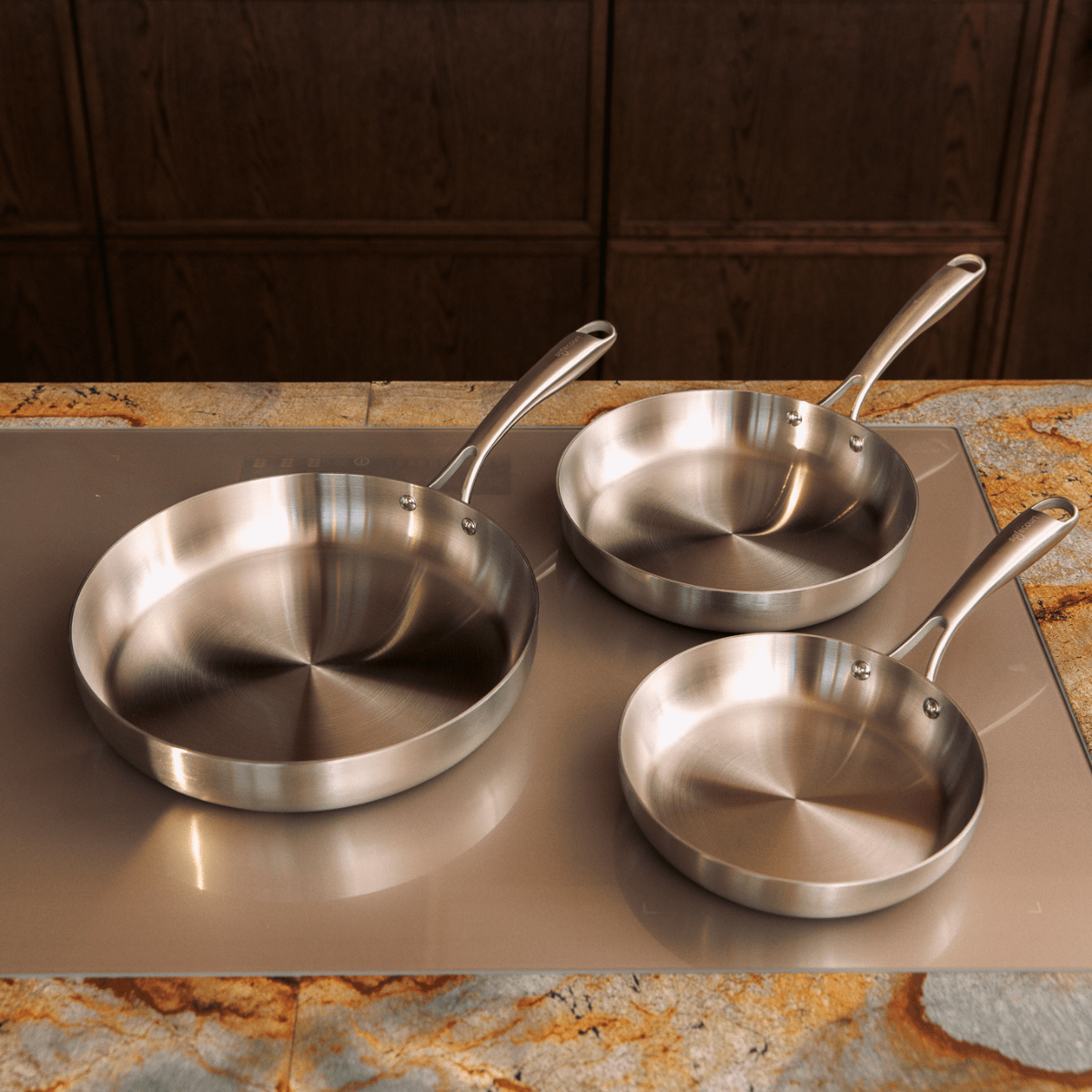 RVS koekenpan 20 | 24 | 28 cm - Safecourt Kitchen