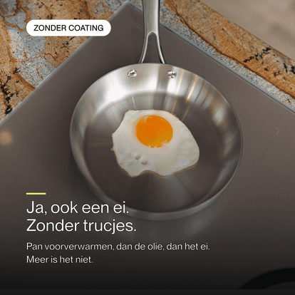 RVS koekenpan 24 cm - Safecourt Kitchen