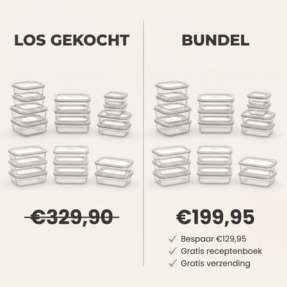 Safecourt 19 - delige Foodstorage Bundel | Mealprep + 11 - delige Set - Safecourt Kitchen