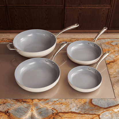 Safecourt 4-teiliges Pfannenset | 3 Bratpfannen + Wok - Safecourt Kitchen