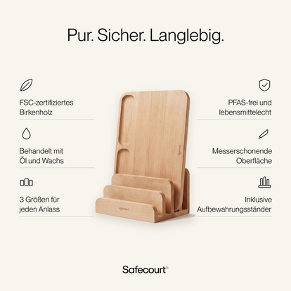 Snijplanken set 100% FSC berkenhout | 3 delig – Bild 2