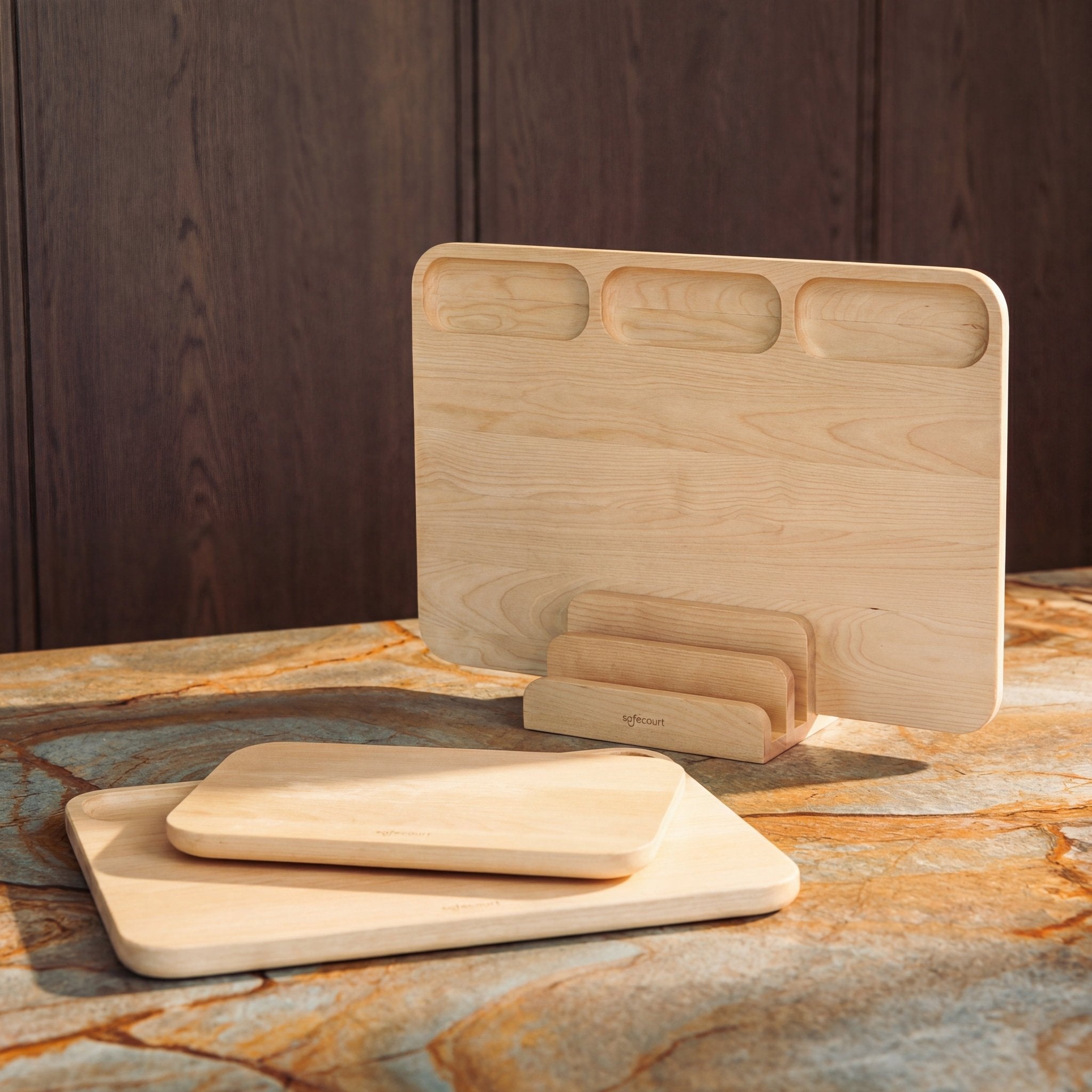 Snijplanken set 100% FSC berkenhout - Safecourt Kitchen