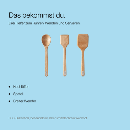 Houten Spatelset 100% FSC Berkenhout | 3 delig – Bild 4